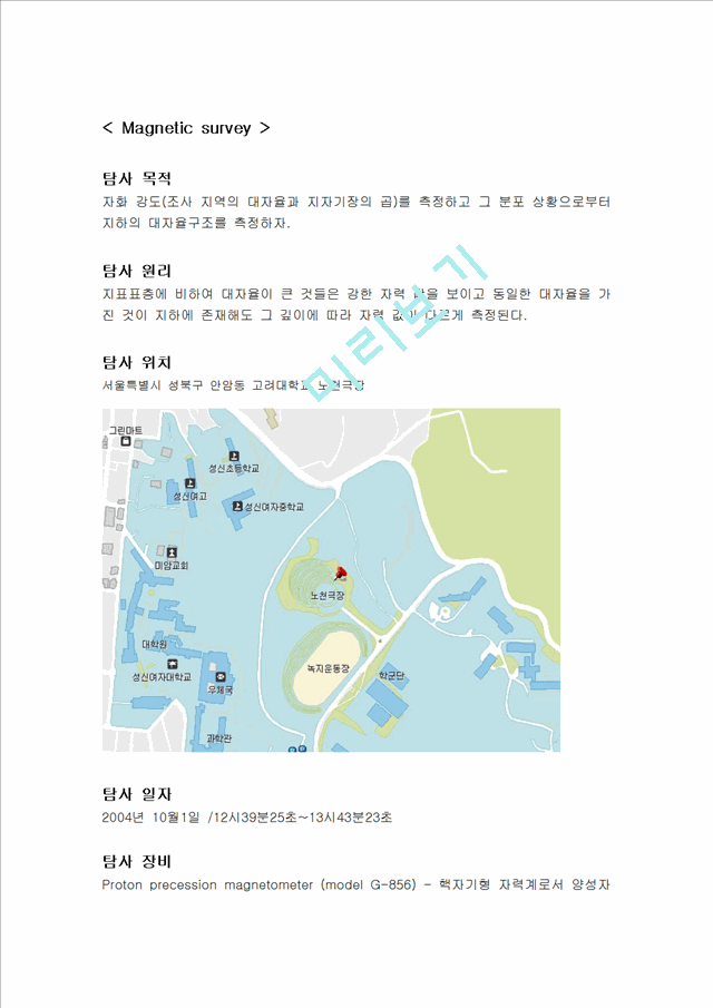 Magnetic survey   (1 )